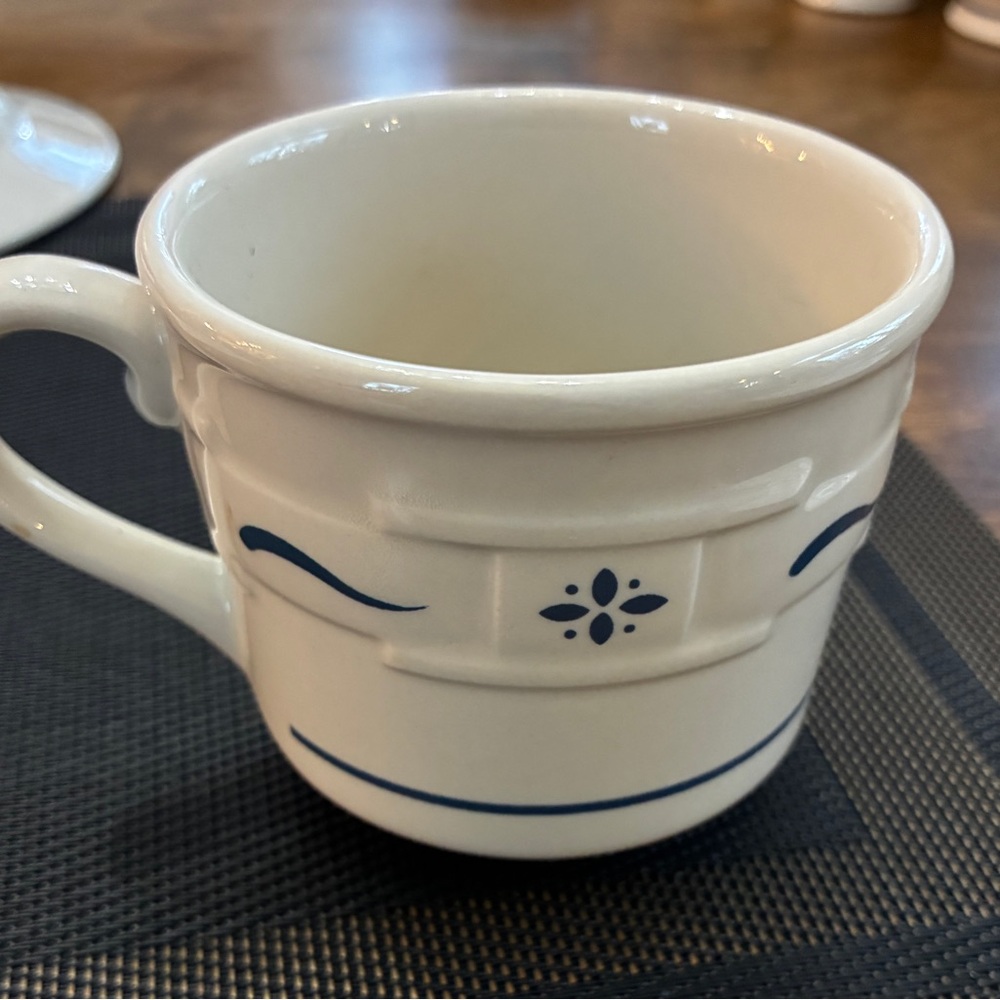 Longaberger Classic Blue Heritage Woven Traditions Pottery place setting - Picture 6 of 8
